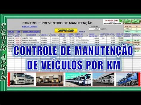 Planilha Controle Preventivo De Manuten O Ve Culos E Frota Por Km E