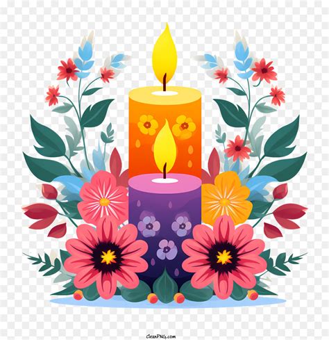 Dia De Los Muertos Clipart Flowers