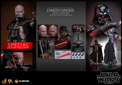 Hot Toys DX44B Star War 1 6th Scale Darth Vader Battle Damaged Collectible Figure