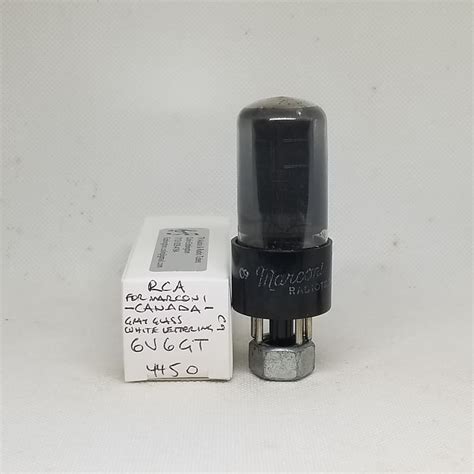 Rca Marconi 6v6gt Gray Glass Single Tube Nos 6v6 Reverb