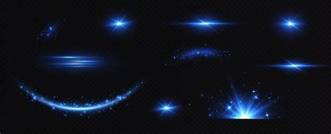 Premium Vector | A set of blue stars with a black background