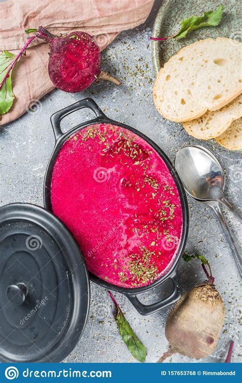 Sopa De Creme De Raiz De Beterraba Foto De Stock Imagem De Vegetal