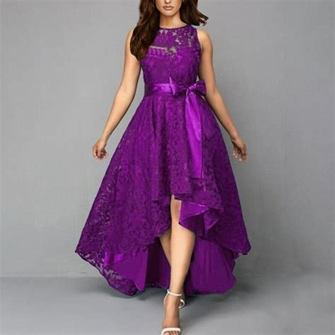 High Low Dresses For Teenagers Purple