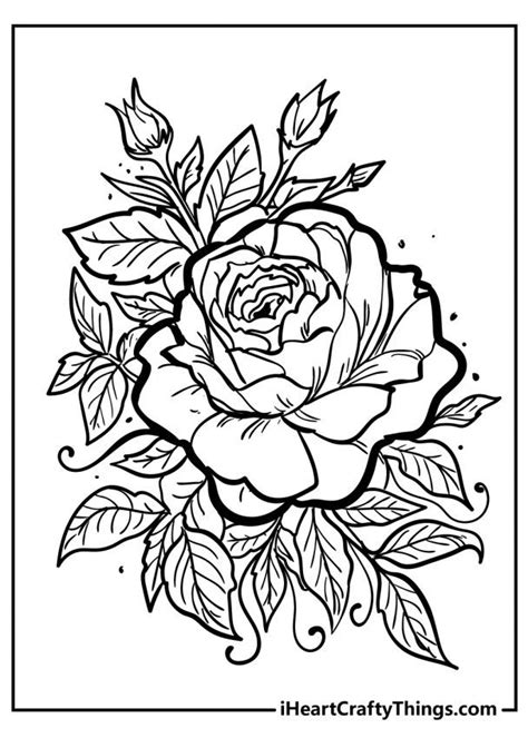 Rose Coloring Pages - Original And 100% Free (2021)