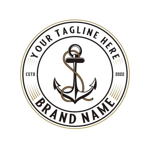 Premium Vector Anchor Emblem Logo Design With Vintage Style