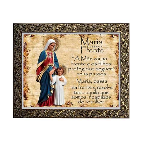 Quadro Maria Passa Na Frente Ora O E Moldura Luxo Cm X Cm