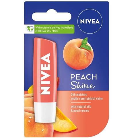 Nivea Fruity Shine PEACH Lip Balm Chapstick 1 Pack Made In EUROPE