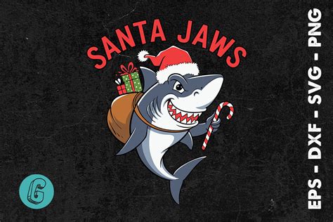 Santa Jaws Happy Christmas Puns Svg Graphic By Glamour Creative Fabrica