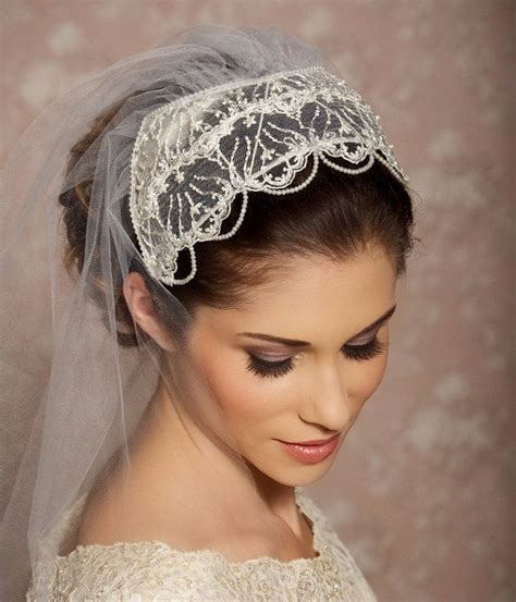 Beaded Lace Bridal Cap Bridal Veils And Headpieces Veil Headpiece