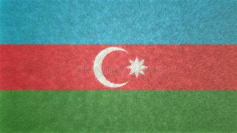 Imagen Original 3D De La Bandera De Azerbaijan Stock de ilustración