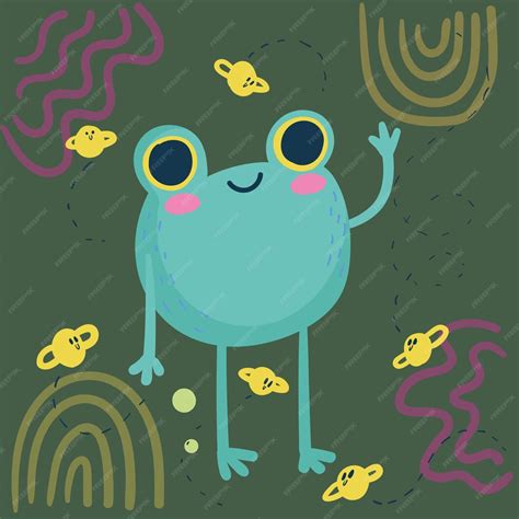 Premium Vector | Drawing cute frog