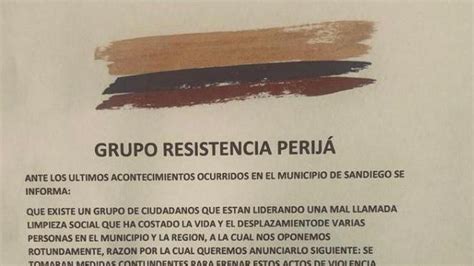 Este Es El Nuevo Panfleto Que Circula En Cesar Y Amenaza De Muerte A 8