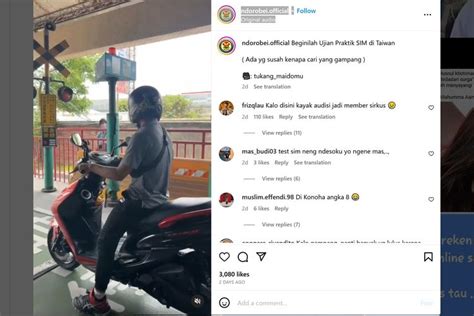 Foto Video Viral Sederhananya Ujian Sim Motor Di Taiwan