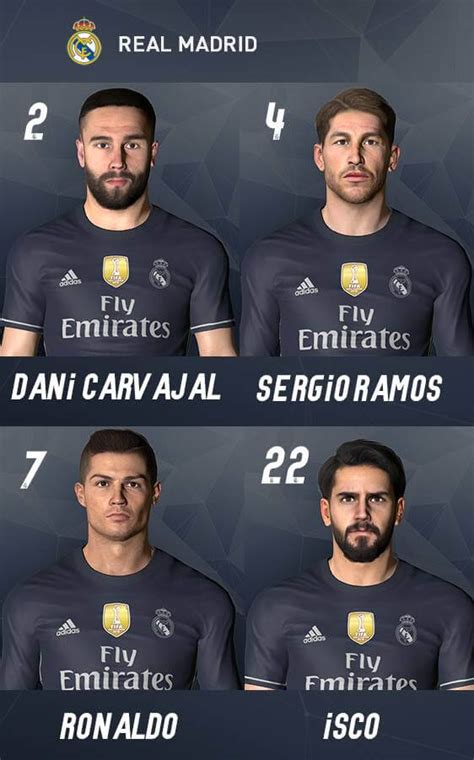 Real Madrid Faces Update Pes Patch Pes New Patch Pro