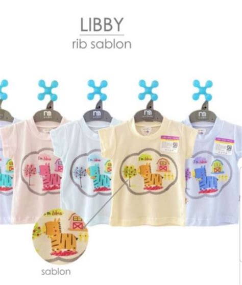 Jual Libby Pc Oblong Pendek Rib Sablon Baju Anak M Di Seller