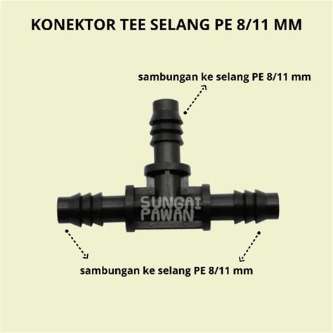 Jual Sambungan Konektor Cabang Nepel Naple Tee Selang Pe Mm