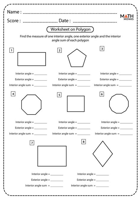 Free Printable Polygon Worksheets