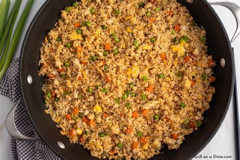 Blackstone Ground Chicken Fried Rice Grillonadime