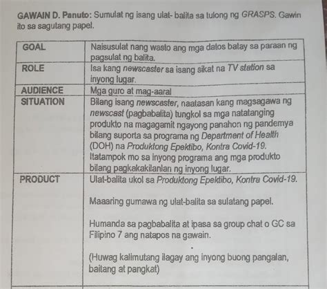 PLEASE PO PA HELP SA FILIPINO NEED KO NA PO SANA NAMAN MATINONG SAGOT