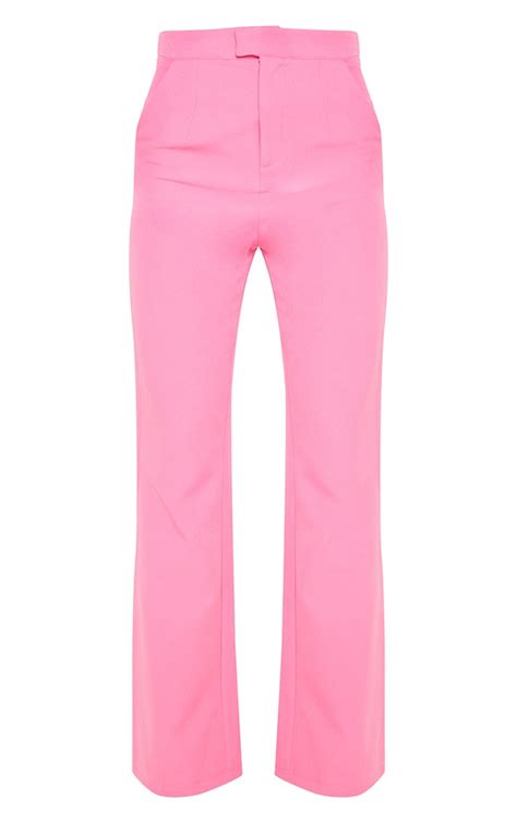 Pink Wide Leg Pants Pants Prettylittlething Aus