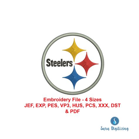 Pittsburgh Steelers Logo Machine Embroidery Design Steelers Etsy