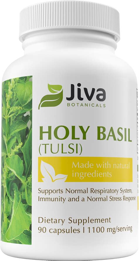 Amazon Jiva Botanicals Holy Basil Capsules Premium Tulsi Holy