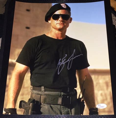 Kurt Russell Signed Autograph Classic Intense Action Pose 11x14 Photo