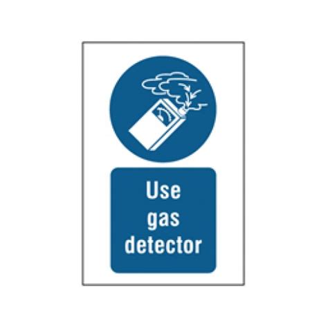 Use Gas Detector Symbol And Text Safety Sign General Mandatory