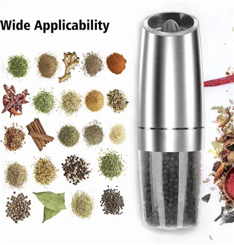 Dropship Gravity Electric Pepper And Salt Grinder Set Adjustable