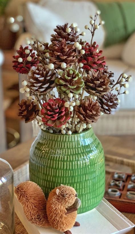 Craft Idea For Adults Easy Diy Pinecone Flowers With Stems