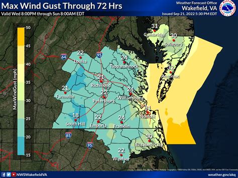 Nws Wakefield On Twitter Winds Will Remain Gusty Tomorrow Evening Behind The Departing Front