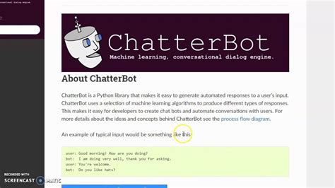 Chatterbot Installation And Programming Youtube