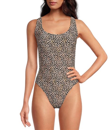 Gianni Bini Night Moves Scoop Front High Leg One Piece Swimsuit Dillard S