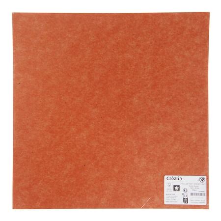 Lot de 5 feuilles kraft 30 x 30 cm Rouille Créalia Feuilles