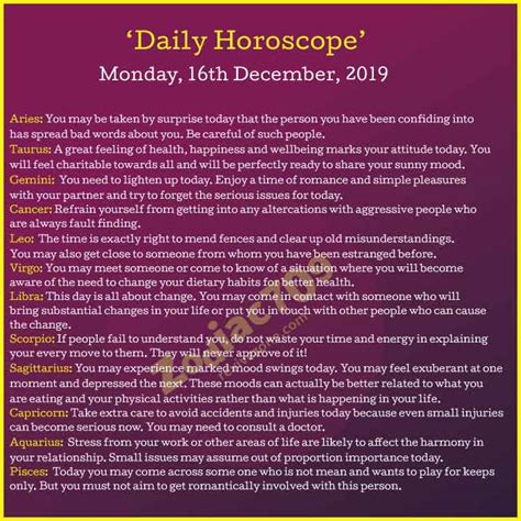 Th December Horoscope Revive Zone