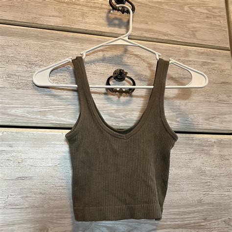 Urban Outfitter Green Tank Top Out From Under Worn Depop