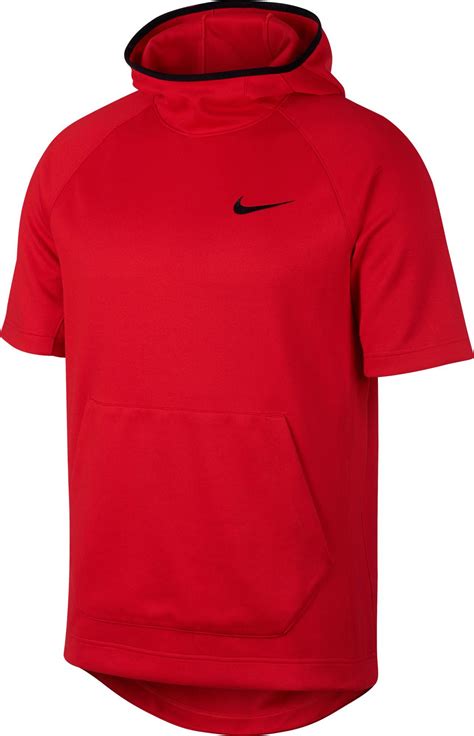 Nike Dri Fit Spotlight Short Sleeve Hoodie In Red For Men Lyst