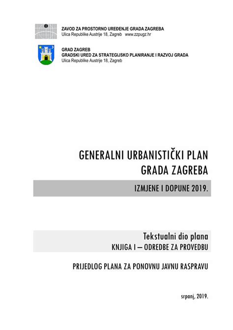 PDF GENERALNI URBANISTIČKI PLAN GRADA ZAGREBA 2019 07 23