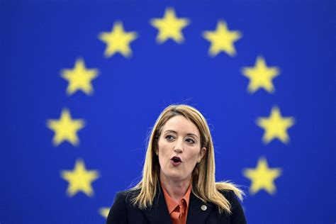 Dubrova Ki Predsjednica Europskog Parlamenta Roberta Metsola Pod