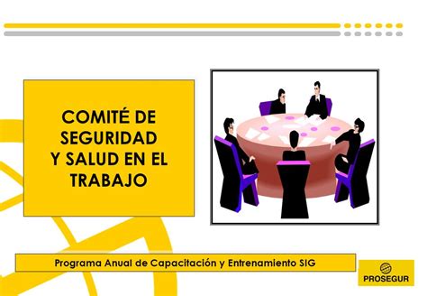 COMIT É DE SEGURIDAD Y SALUD EN EL TRABAJO Programa Anual de