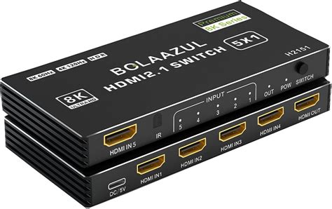 8k Hdmi 21 Switch 120hz 4k 5 In 1 Out Bolaazul 8k60hz Hdmi 21