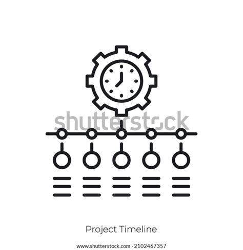 Project Timeline Icon Outline Style Icon Stock Vector Royalty Free