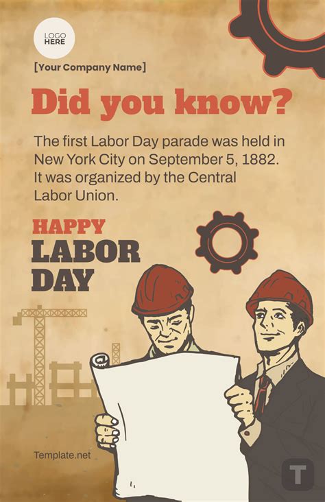 Free Labor Day Historic Poster Template To Edit Online