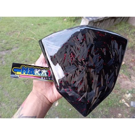 Jual VISOR VARIO 125 LED CARBON KEVLAR FORGED SKINING PENUTUP VISOR