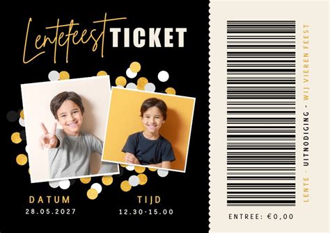 Stoere Lentefeest Uitnodiging Ticket Als Kaartje2go