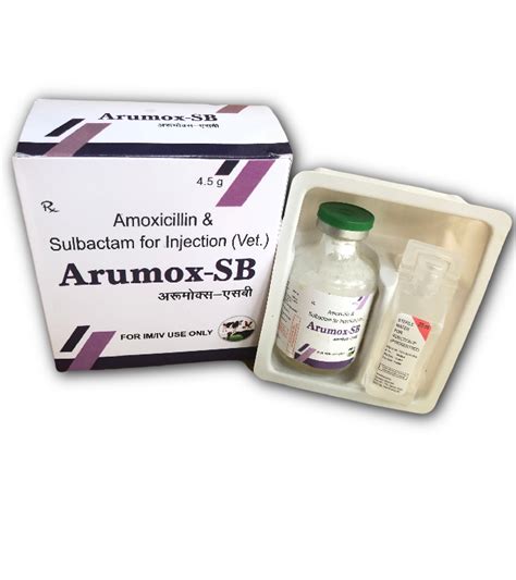 Amoxicillin And Sulbactam For Injection Vet Packaging Type Box At