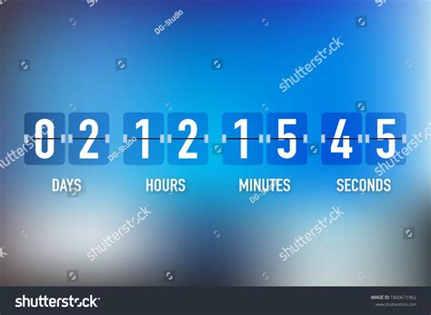 Vector Countdown Clock Counter Timer Ui Stock Vector Royalty Free