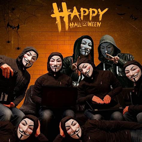 Hadsomun Guy Fawkes Masken Halloween Maske Hacker Masken V F R