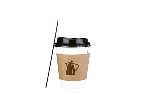 Pack Oz Disposable Hot Paper Coffee Cups Lids Sleeves Stirrers