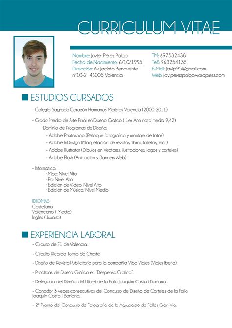 Ejemplos De Curriculum Vitae En Espanol Saferbrowser Yahoo Image